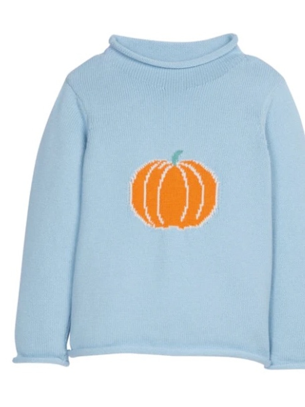 Little English blue pumpkin rollneck sweater (4T)